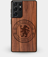 Best Walnut Wood Chelsea F.C. Galaxy S21 Ultra Case - Custom Engraved Cover - Engraved In Nature