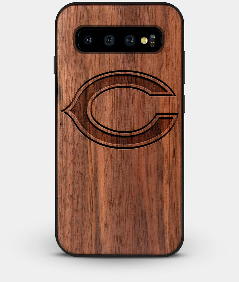 Best Custom Engraved Walnut Wood Chicago Bears Galaxy S10 Case - Engraved In Nature