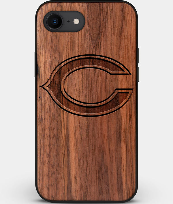 Best Custom Engraved Walnut Wood Chicago Bears iPhone SE Case - Engraved In Nature