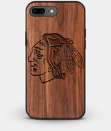 Best Custom Engraved Walnut Wood Chicago Blackhawks iPhone 8 Plus Case - Engraved In Nature