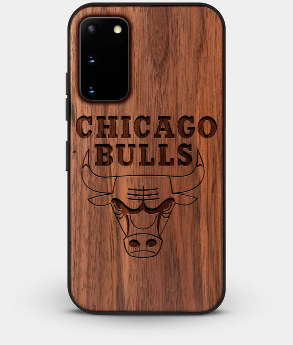 Best Walnut Wood Chicago Bulls Galaxy S20 FE Case - Custom Engraved Cover - Engraved In Nature