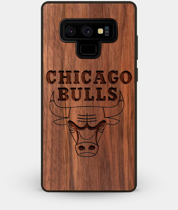 Best Custom Engraved Walnut Wood Chicago Bulls Note 9 Case - Engraved In Nature