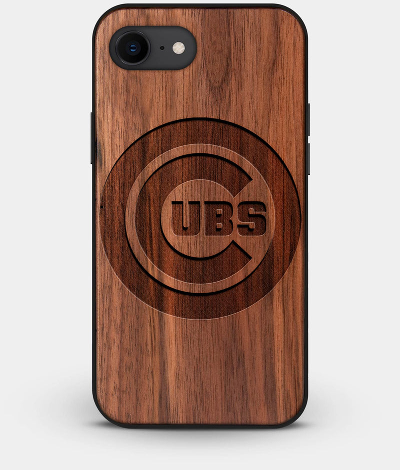 Best Custom Engraved Walnut Wood Chicago Cubs iPhone 8 Case - Engraved In Nature