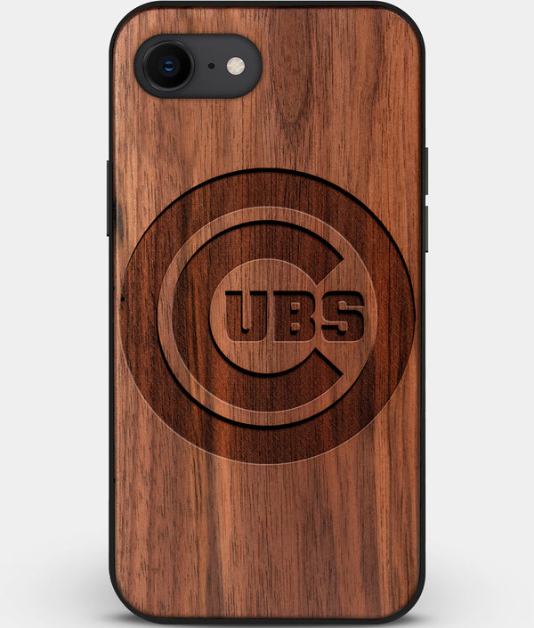 Best Custom Engraved Walnut Wood Chicago Cubs iPhone SE Case - Engraved In Nature