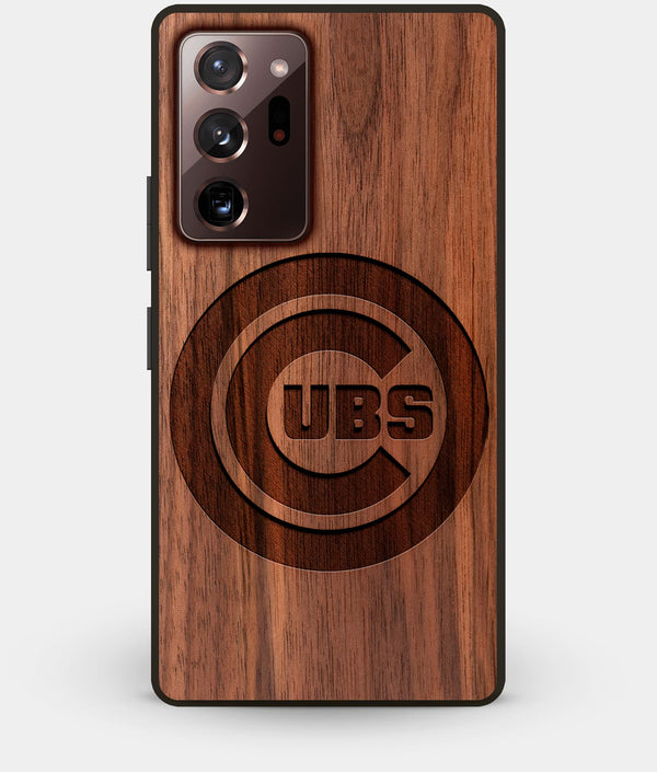 Best Custom Engraved Walnut Wood Chicago Cubs Note 20 Ultra Case - Engraved In Nature