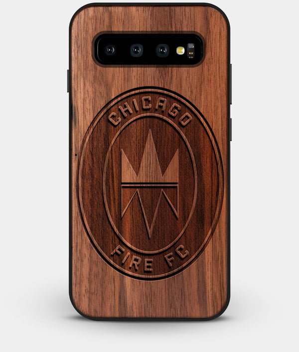 Best Custom Engraved Walnut Wood Chicago Fire SC Galaxy S10 Plus Case - Engraved In Nature