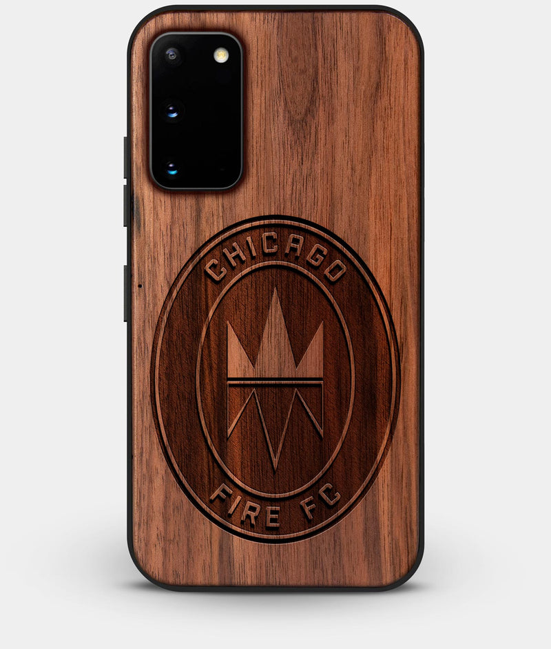 Best Custom Engraved Walnut Wood Chicago Fire SC Galaxy S20 Case - Engraved In Nature