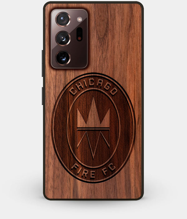 Best Custom Engraved Walnut Wood Chicago Fire SC Note 20 Ultra Case - Engraved In Nature