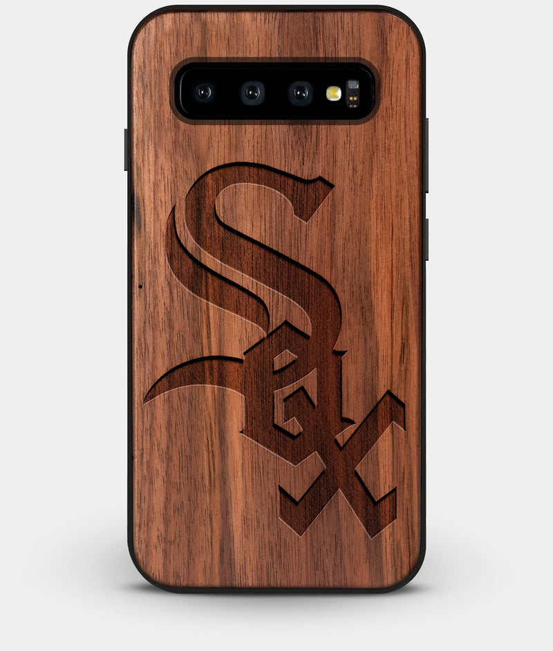Best Custom Engraved Walnut Wood Chicago White Sox Galaxy S10 Plus Case - Engraved In Nature