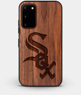 Best Walnut Wood Chicago White Sox Galaxy S20 FE Case - Custom Engraved Cover - Engraved In Nature