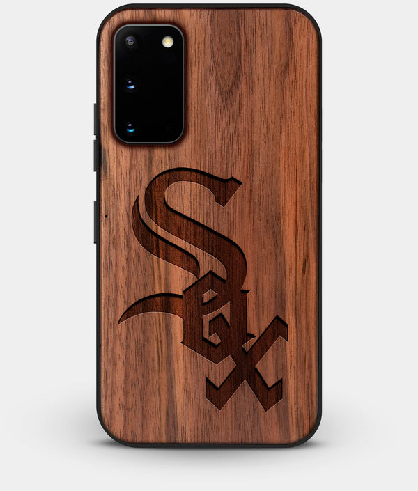 Best Walnut Wood Chicago White Sox Galaxy S20 FE Case - Custom Engraved Cover - Engraved In Nature