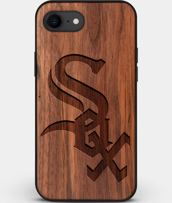 Best Custom Engraved Walnut Wood Chicago White Sox iPhone SE Case - Engraved In Nature