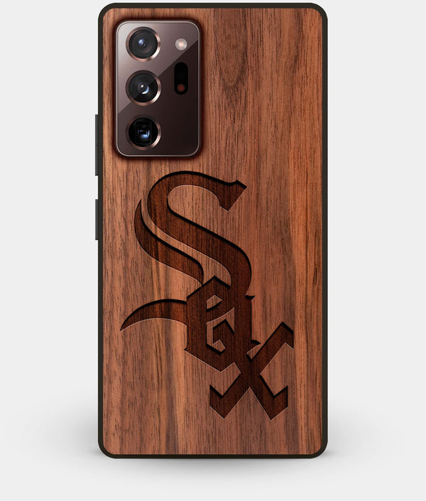 Best Custom Engraved Walnut Wood Chicago White Sox Note 20 Ultra Case - Engraved In Nature
