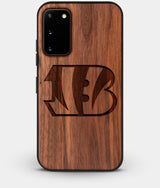 Best Custom Engraved Walnut Wood Cincinnati Bengals Galaxy S20 Case - Engraved In Nature