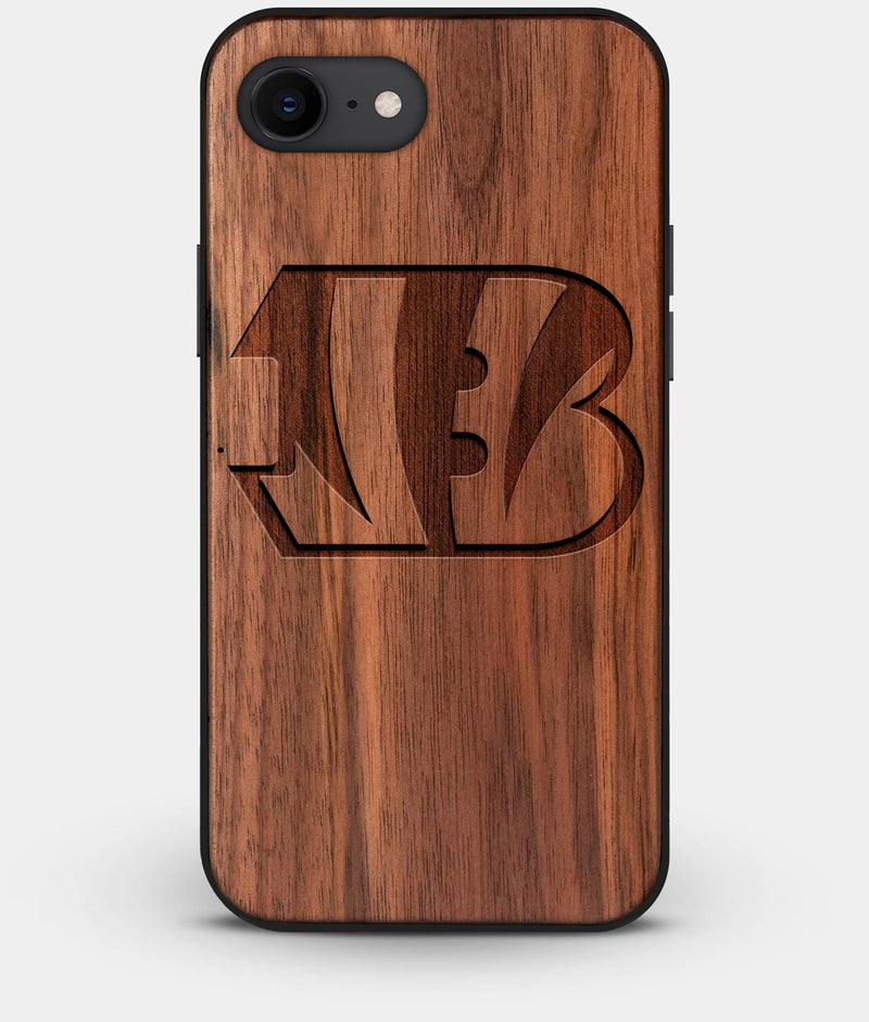 Best Custom Engraved Walnut Wood Cincinnati Bengals iPhone 8 Case - Engraved In Nature