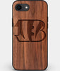 Best Custom Engraved Walnut Wood Cincinnati Bengals iPhone SE Case - Engraved In Nature