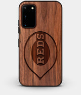 Best Custom Engraved Walnut Wood Cincinnati Reds Galaxy S20 Case - Engraved In Nature