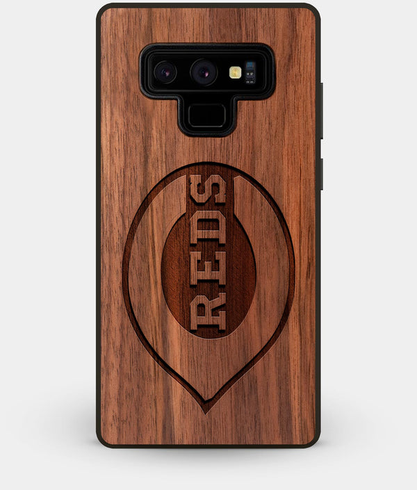 Best Custom Engraved Walnut Wood Cincinnati Reds Note 9 Case - Engraved In Nature