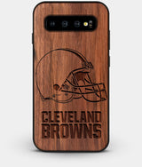 Best Custom Engraved Walnut Wood Cleveland Browns Galaxy S10 Case - Engraved In Nature