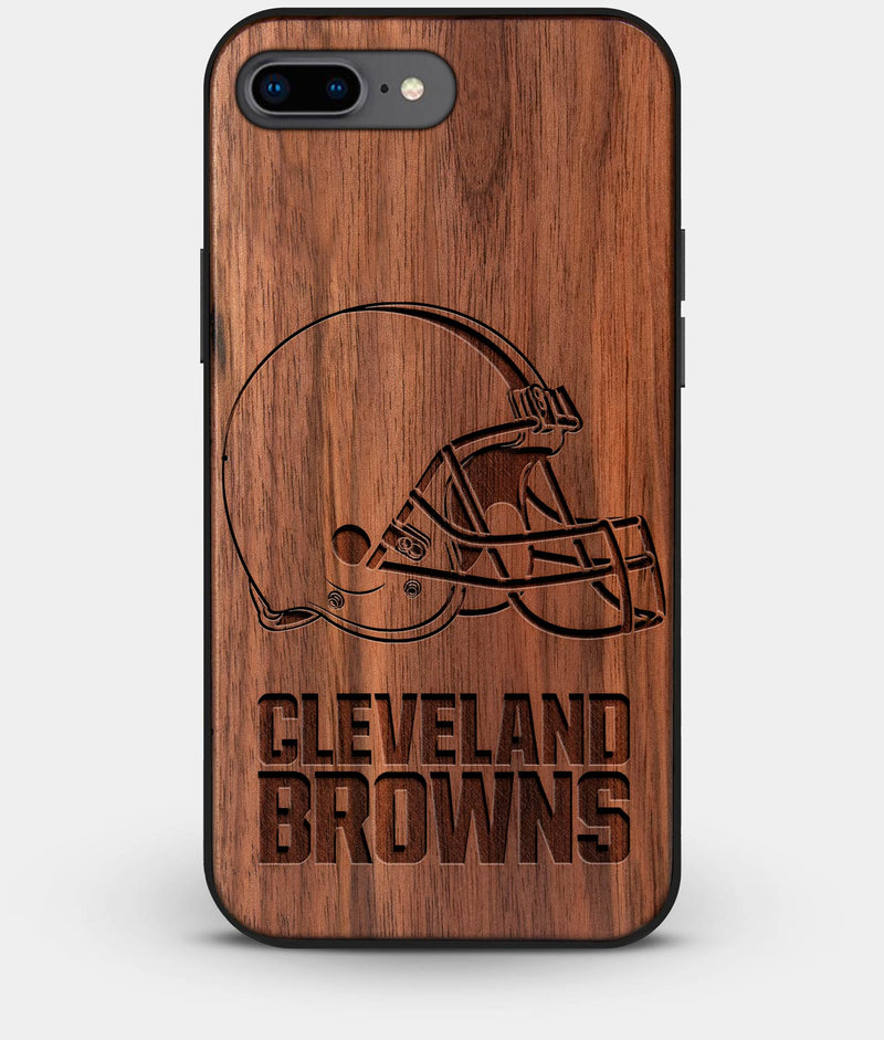 Best Custom Engraved Walnut Wood Cleveland Browns iPhone 8 Plus Case - Engraved In Nature