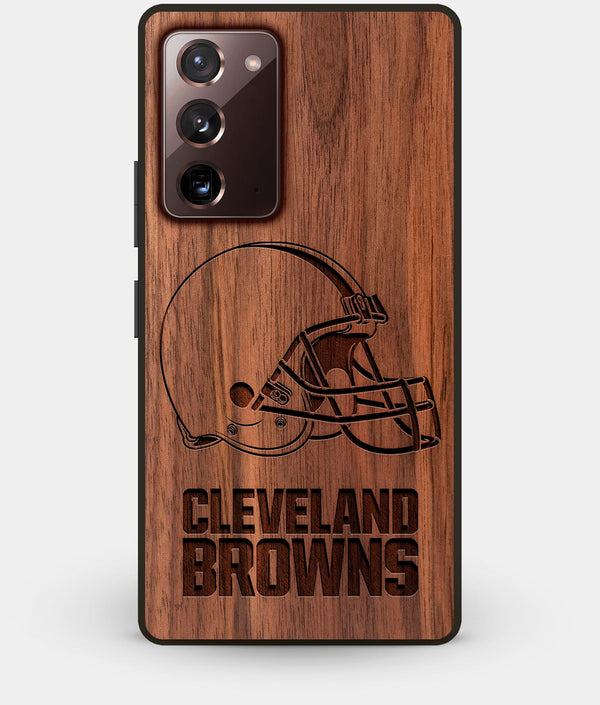 Best Custom Engraved Walnut Wood Cleveland Browns Note 20 Case - Engraved In Nature