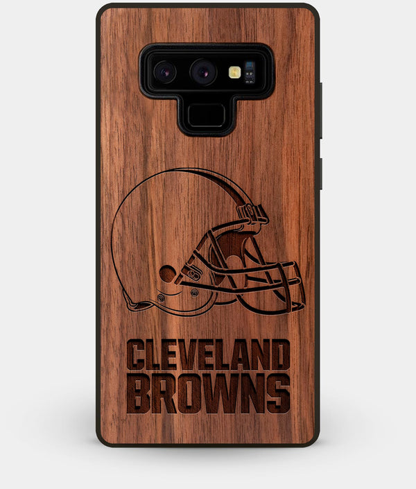 Best Custom Engraved Walnut Wood Cleveland Browns Note 9 Case - Engraved In Nature