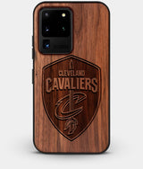 Best Custom Engraved Walnut Wood Cleveland Cavaliers Galaxy S20 Ultra Case - Engraved In Nature