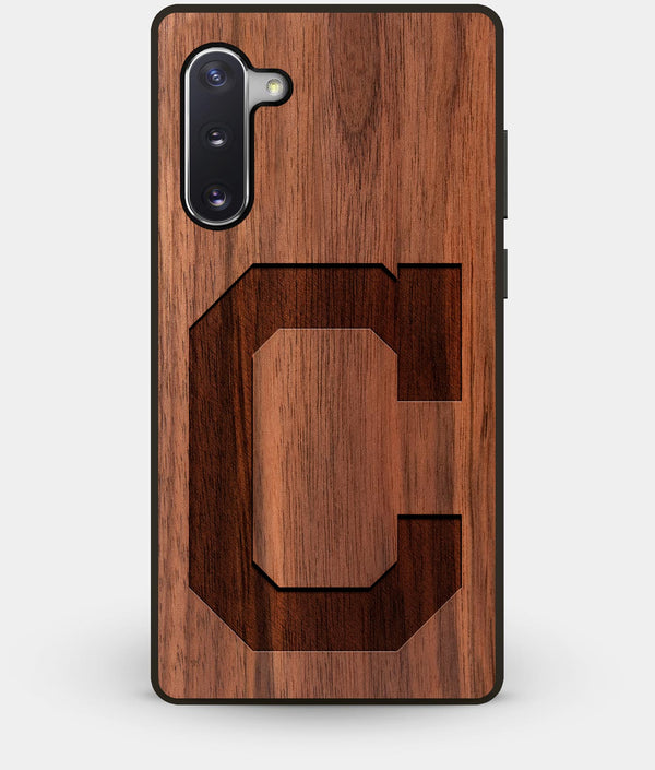 Best Custom Engraved Walnut Wood Cleveland Indians Note 10 Case - Engraved In Nature