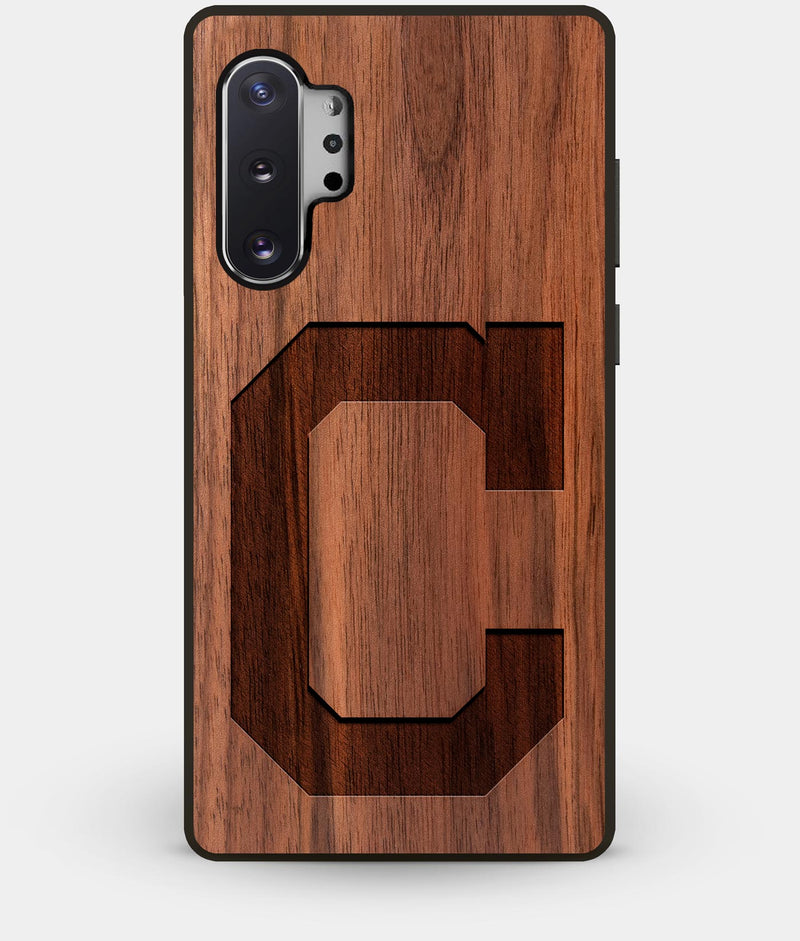 Best Custom Engraved Walnut Wood Cleveland Indians Note 10 Plus Case - Engraved In Nature