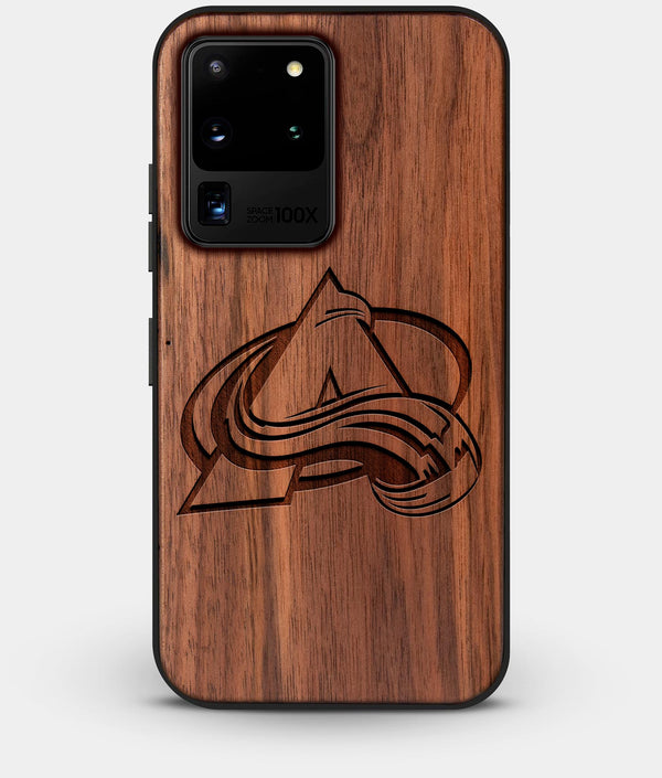 Best Custom Engraved Walnut Wood Colorado Avalanche Galaxy S20 Ultra Case - Engraved In Nature
