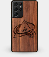 Best Walnut Wood Colorado Avalanche Galaxy S21 Ultra Case - Custom Engraved Cover - Engraved In Nature