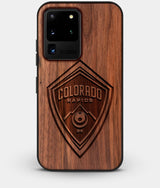 Best Custom Engraved Walnut Wood Colorado Rapids Galaxy S20 Ultra Case - Engraved In Nature