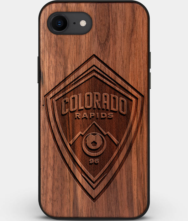 Best Custom Engraved Walnut Wood Colorado Rapids iPhone SE Case - Engraved In Nature
