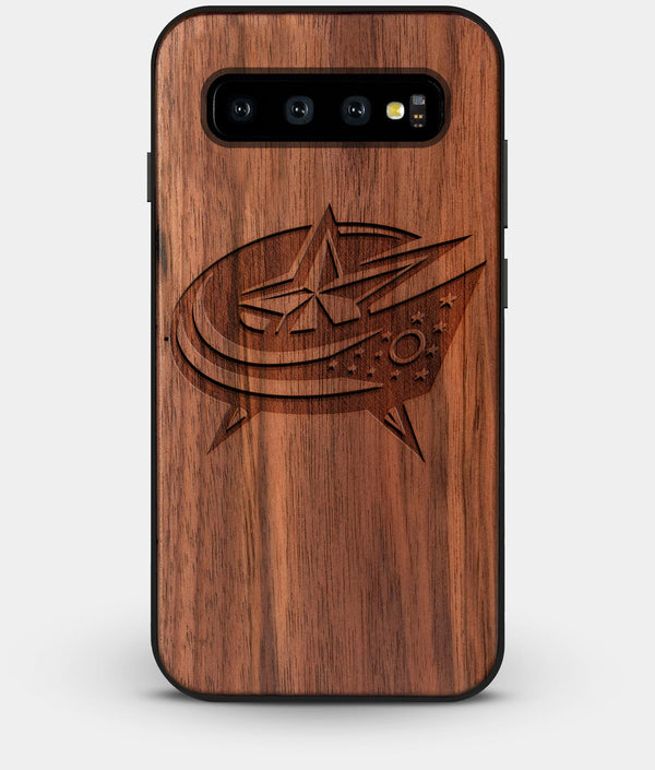 Best Custom Engraved Walnut Wood Columbus Blue Jackets Galaxy S10 Case - Engraved In Nature