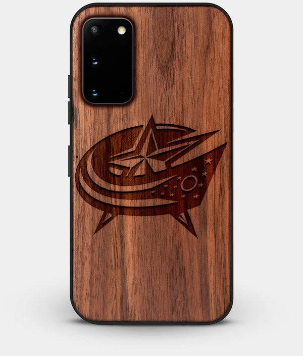 Best Walnut Wood Columbus Blue Jackets Galaxy S20 FE Case - Custom Engraved Cover - Engraved In Nature