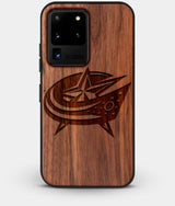 Best Custom Engraved Walnut Wood Columbus Blue Jackets Galaxy S20 Ultra Case - Engraved In Nature