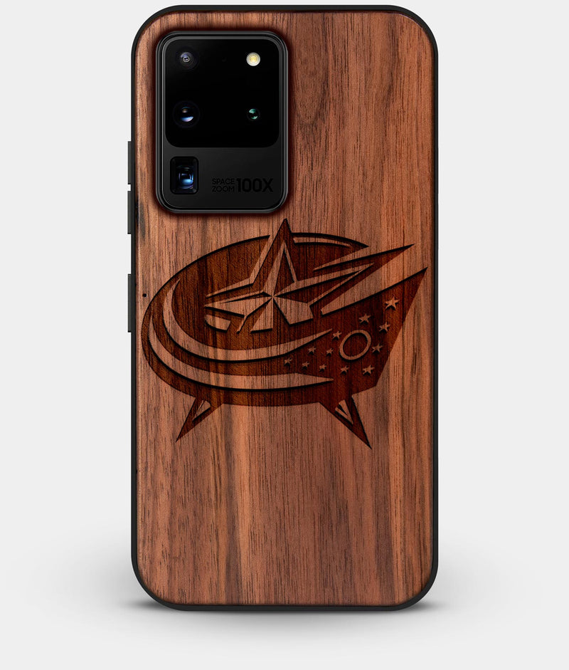 Best Custom Engraved Walnut Wood Columbus Blue Jackets Galaxy S20 Ultra Case - Engraved In Nature