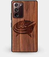 Best Custom Engraved Walnut Wood Columbus Blue Jackets Note 20 Case - Engraved In Nature