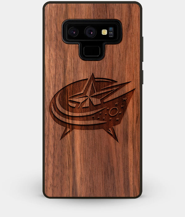 Best Custom Engraved Walnut Wood Columbus Blue Jackets Note 9 Case - Engraved In Nature