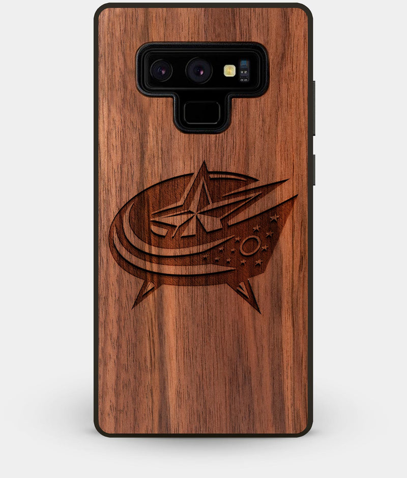 Best Custom Engraved Walnut Wood Columbus Blue Jackets Note 9 Case - Engraved In Nature