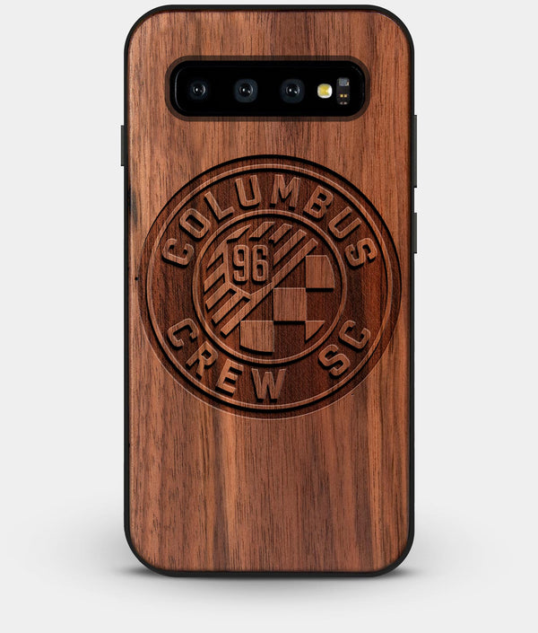 Best Custom Engraved Walnut Wood Columbus Crew SC Galaxy S10 Plus Case - Engraved In Nature