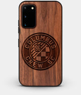 Best Custom Engraved Walnut Wood Columbus Crew SC Galaxy S20 Case - Engraved In Nature