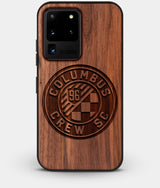 Best Custom Engraved Walnut Wood Columbus Crew SC Galaxy S20 Ultra Case - Engraved In Nature