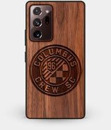 Best Custom Engraved Walnut Wood Columbus Crew SC Note 20 Ultra Case - Engraved In Nature