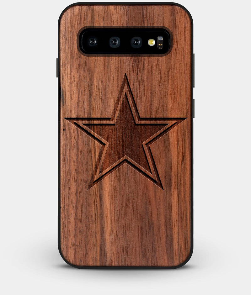 Best Custom Engraved Walnut Wood Dallas Cowboys Galaxy S10 Case - Engraved In Nature
