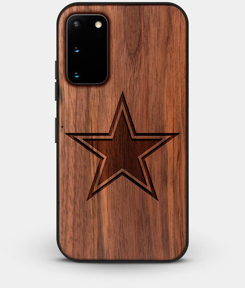 Best Custom Engraved Walnut Wood Dallas Cowboys Galaxy S20 Case - Engraved In Nature