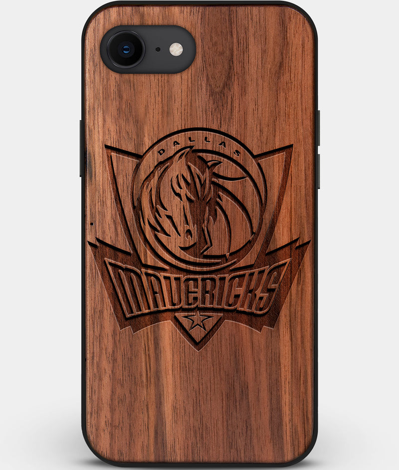 Best Custom Engraved Walnut Wood Dallas Mavericks iPhone SE Case - Engraved In Nature