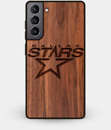 Best Walnut Wood Dallas Stars Galaxy S21 Case - Custom Engraved Cover - Engraved In Nature