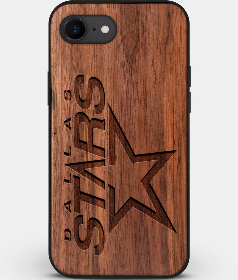 Best Custom Engraved Walnut Wood Dallas Stars iPhone SE Case - Engraved In Nature
