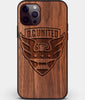 Custom Carved Wood D.C. United iPhone 12 Pro Case | Personalized Walnut Wood D.C. United Cover, Birthday Gift, Gifts For Him, Monogrammed Gift For Fan | by Engraved In Nature